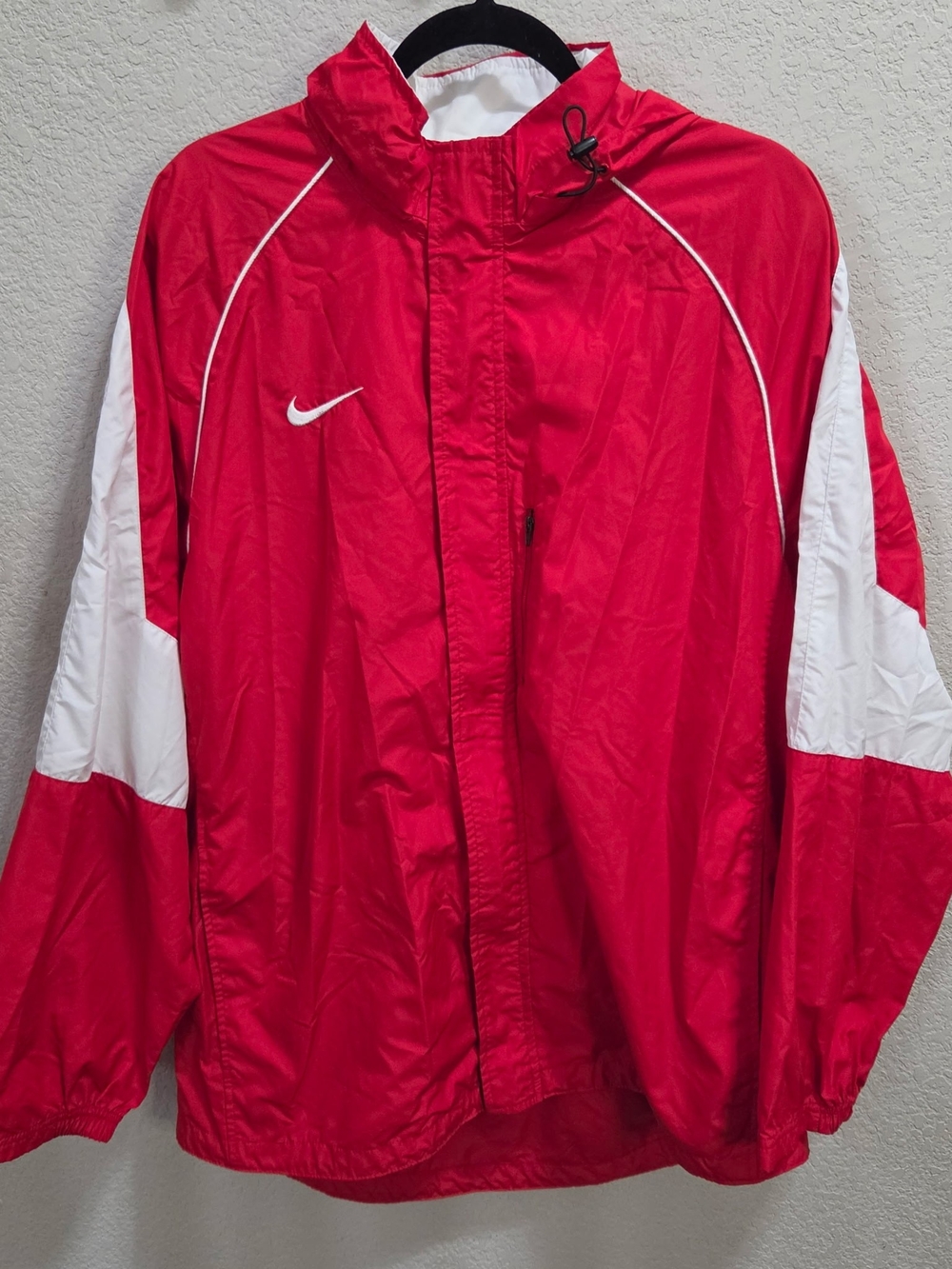 Nike Men’s Red & White Windbreaker Jacket